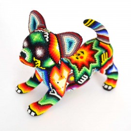 Perro Chihuahua | Huichol,Tortuga | Arte Huichol